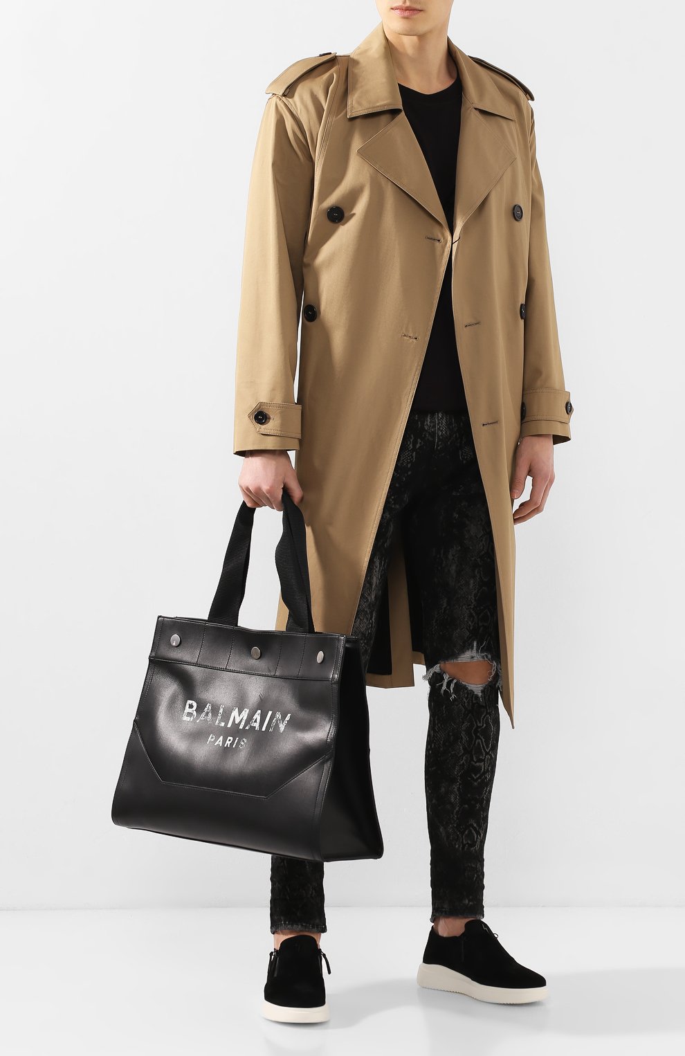 Кожаная сумка-тоут BALMAIN, арт. TM1S081/LVLA, фото 2