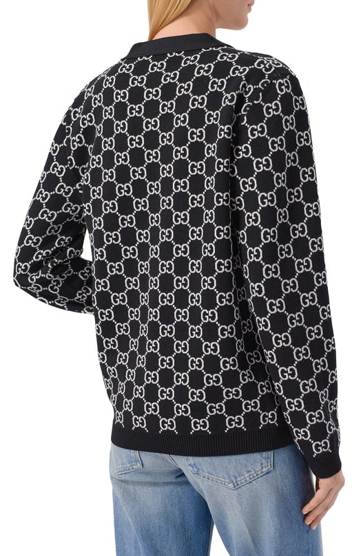 Шерстяной кардиган Gucci 798157/XKEJP Чёрный  798157/XKEJP Фото 4