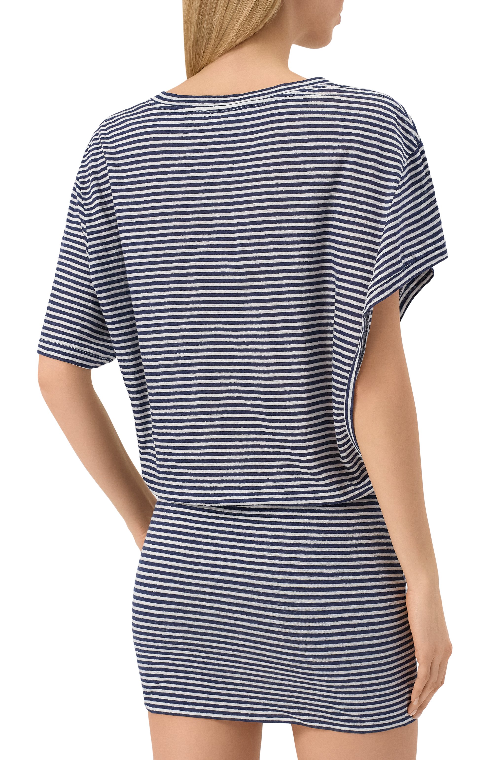 Льняное платье DSQUARED2 синего цвета по цене 56050 руб., арт. S73CU0314/S23601, фото 4 Льняное платье DSQUARED2, арт. S73CU0314/S23601, фото 4