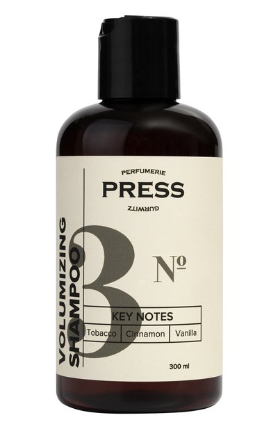 Женский шампунь для объема волос №3 tobacco, cinnamon, vanilla (300ml) PRESS GURWITZ PERFUMERIE, арт. 4631159194089