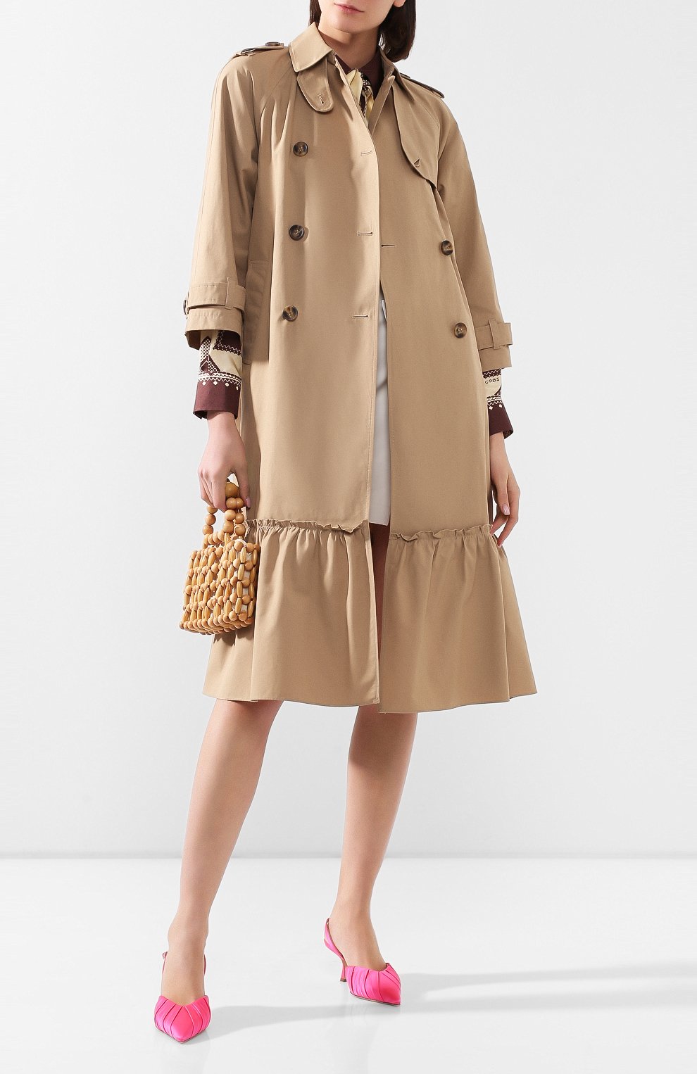 Хлопковый тренч REDVALENTINO, арт. TR0CHA60/4YM, фото 2