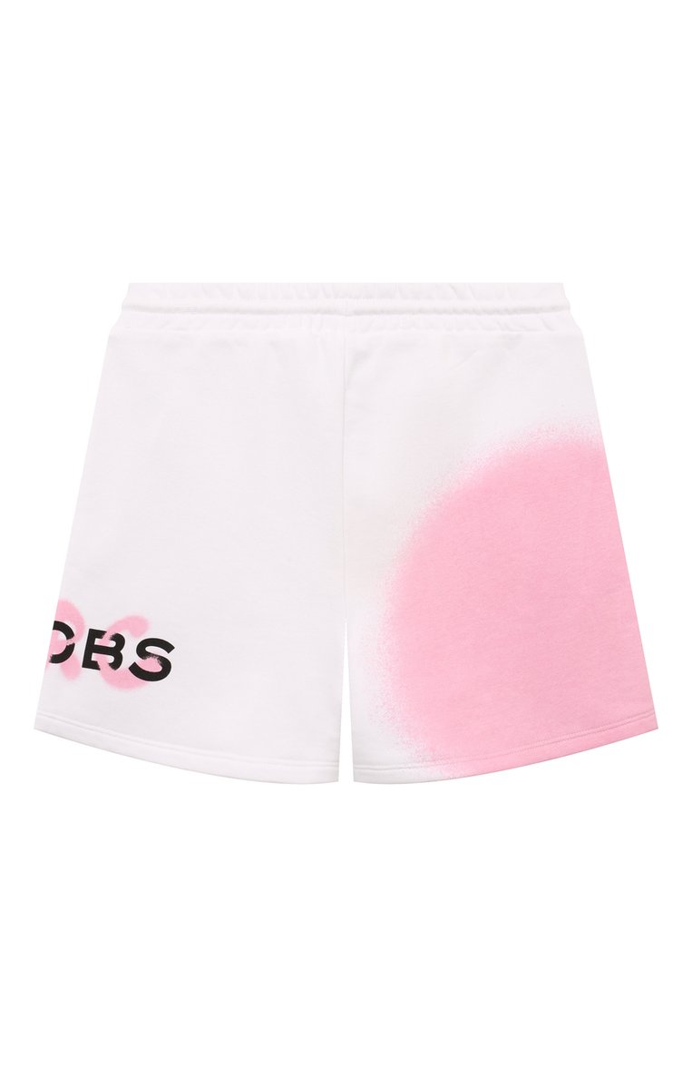 Детские хлопковые шорты MARC JACOBS (THE) белого цвета, арт. W60194/12A+ | Фото 2 (Материал сплава: Проставлено; Материал внешний: Хлопок; Нос: Не проставлено; Случай: Повседневный; Девочки Кросс-КТ: Шорты-спорт; Ростовка одежда: 13 - 15 лет | 158 см)