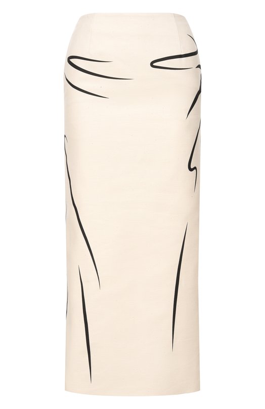 Хлопковая юбка Moschino A0107/0422 Кремовый A0107/0422