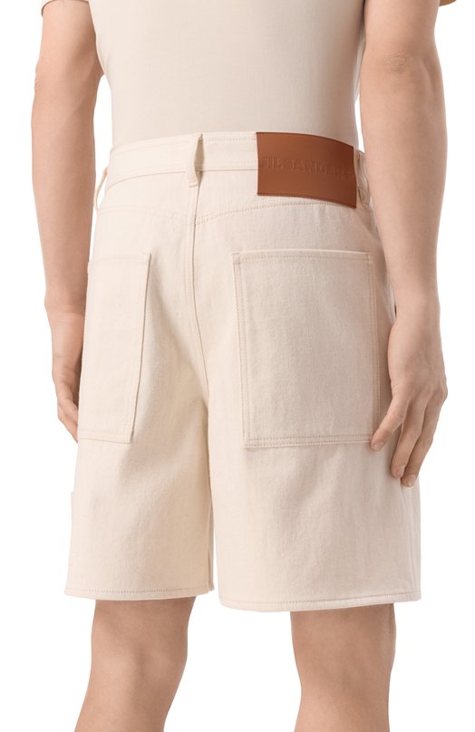 Джинсовые шорты Jil Sander J47KA0267/J46545 Кремовый  J47KA0267/J46545 Фото 4