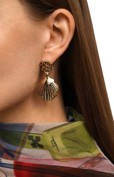 Серьги DSQUARED2 золотого цвета по цене 27050 руб., арт. ERW0210 37200001, фото 2 Серьги DSQUARED2, арт. ERW0210 37200001, фото 2