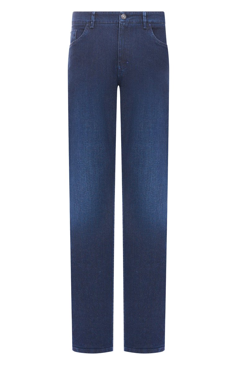 Мужские джинсы regular fit ZILLI темно-синего цвета, арт. J5T001M0460VCBL00 | Фото 1 (Длина (брюки, джинсы): Стандартные; Материал внешний: Хлопок, Деним; Стили: Классический; Кросс-КТ: Деним; Силуэт М (брюки): Прямые; Автоматизация состава: Проставлено; Автоматизация ТО: Проставлено; Детали: Делаве)