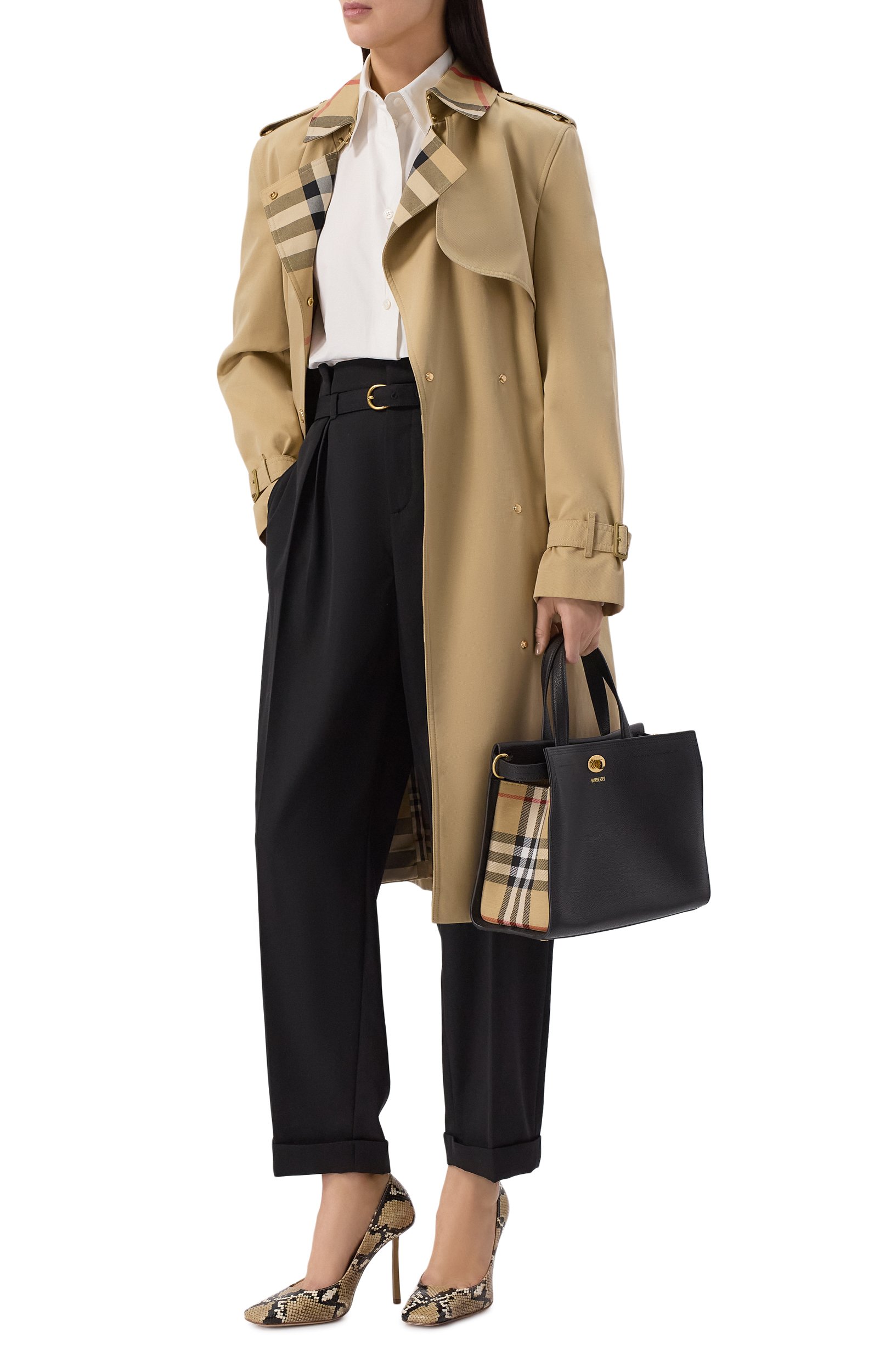 Сумка-тоут cotswolds BURBERRY черного цвета по цене 254500 руб., арт. 8129060, фото 3 Сумка-тоут cotswolds BURBERRY, арт. 8129060, фото 3