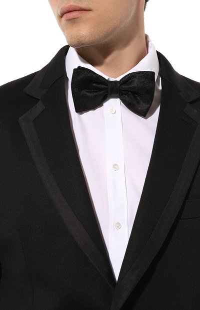 Шелковый галстук-бабочка STEFANO RICCI черного цвета по цене 25350 руб., арт. HN01/HC7006, фото 2 Шелковый галстук-бабочка STEFANO RICCI, арт. HN01/HC7006, фото 2