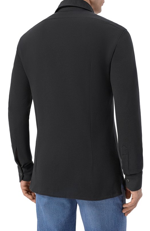 Хлопковая рубашка Kiton UMCNERHH09601 Чёрный  UMCNERHH09601 Фото 4