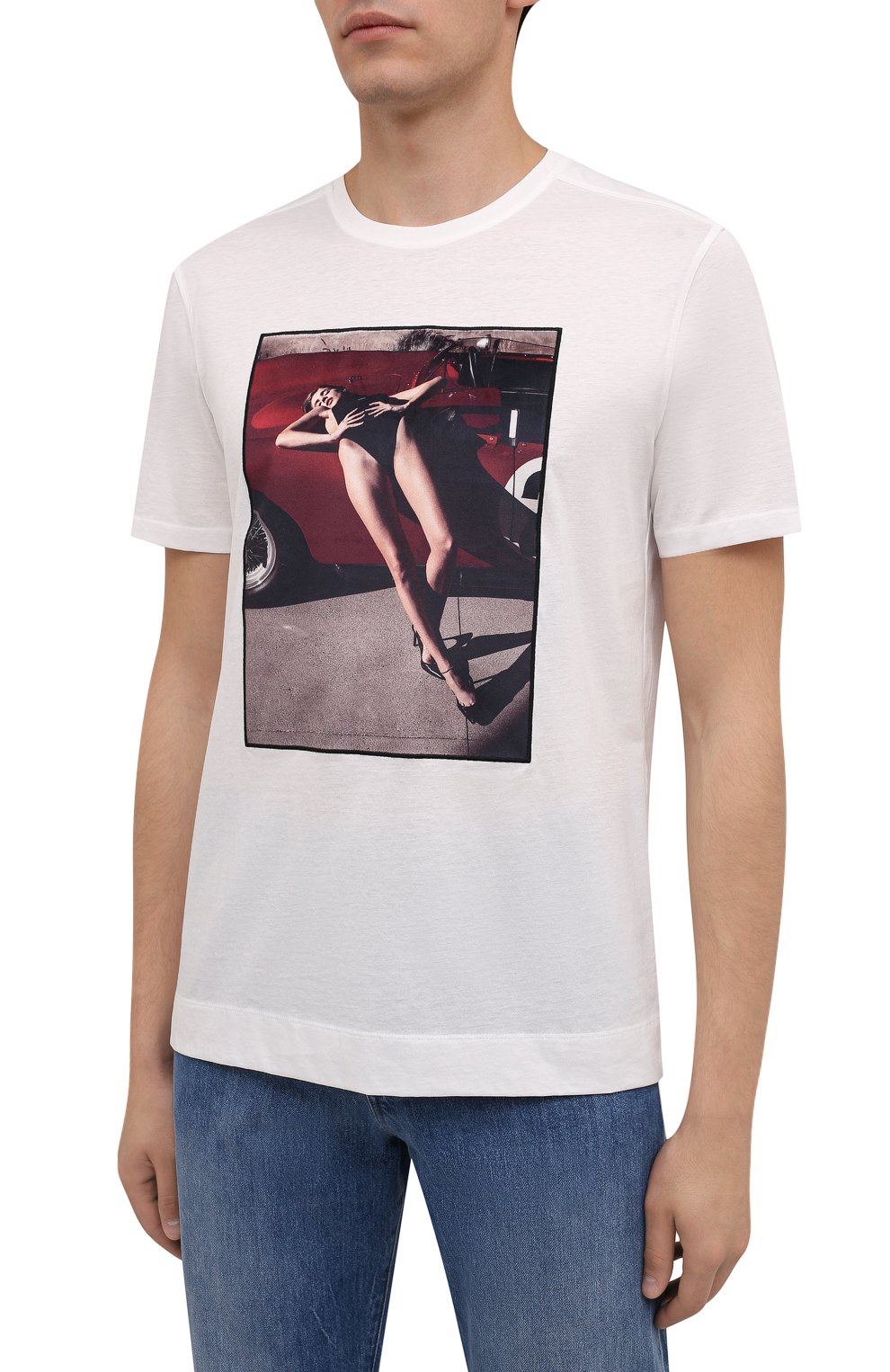 Хлопковая футболка LIMITATO белого цвета по цене 19950 руб., арт. NUMBER 2/T-SHIRT, фото 3 Хлопковая футболка LIMITATO, арт. NUMBER 2/T-SHIRT, фото 3