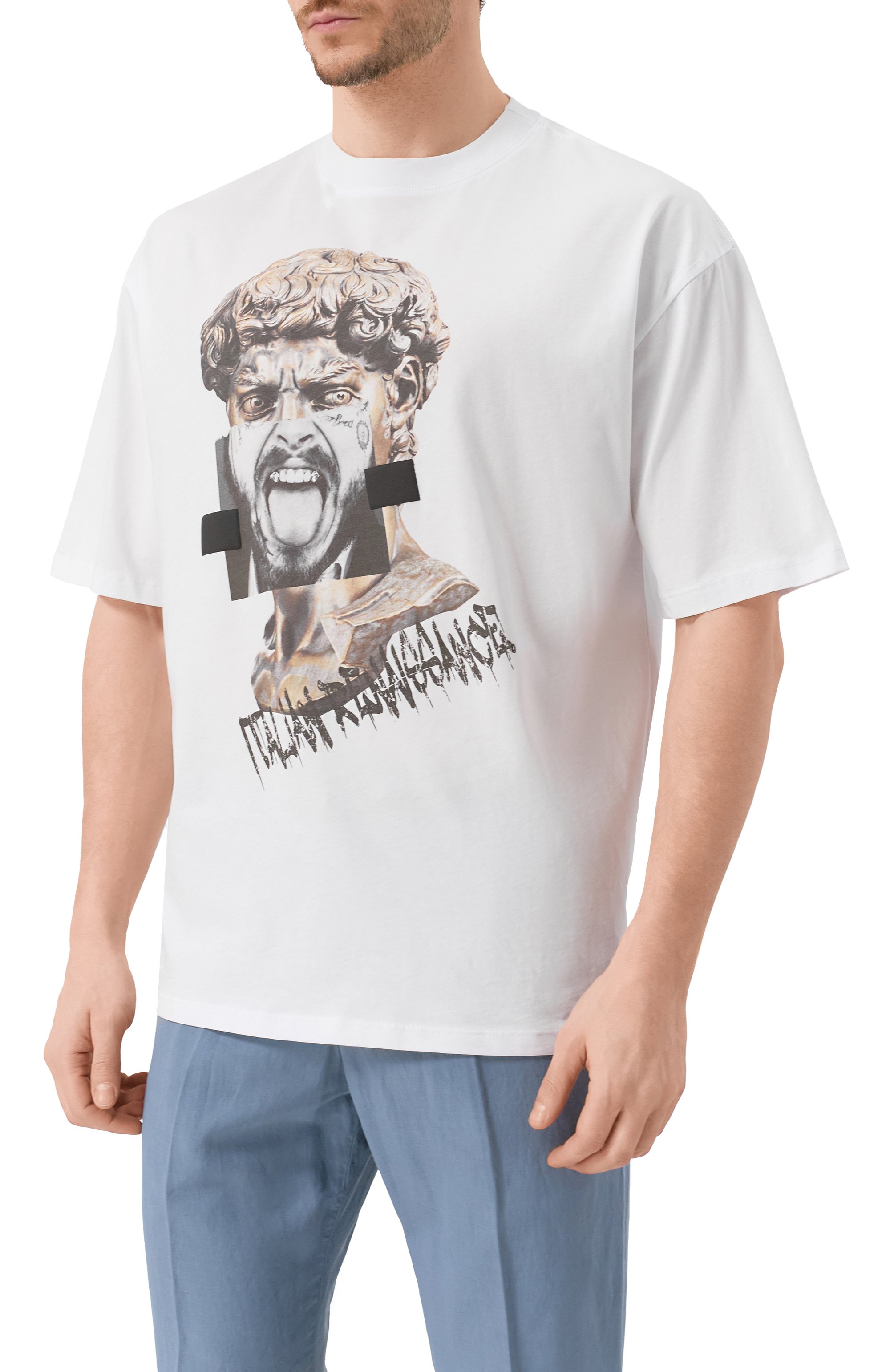 Хлопковая футболка DIEGO VENTURINO, арт. DVTS0DHIR, фото 3