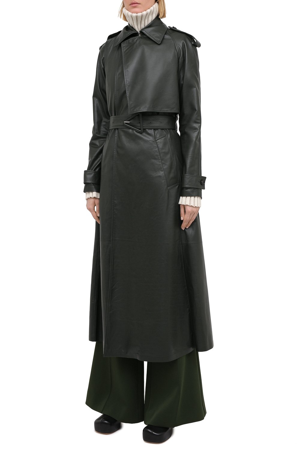 Кожаный тренч BOTTEGA VENETA, арт. 640244/V06E0, фото 3