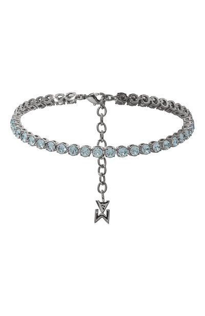 Анклет tennis AMINA MUADDI, арт. TENNIS ANKLET/CRYSTALS SILVER BASE/SWA, фото 1