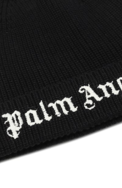 Шапка из хлопка и шерсти PALM ANGELS, арт. PBLC006C99KNI001, фото 3