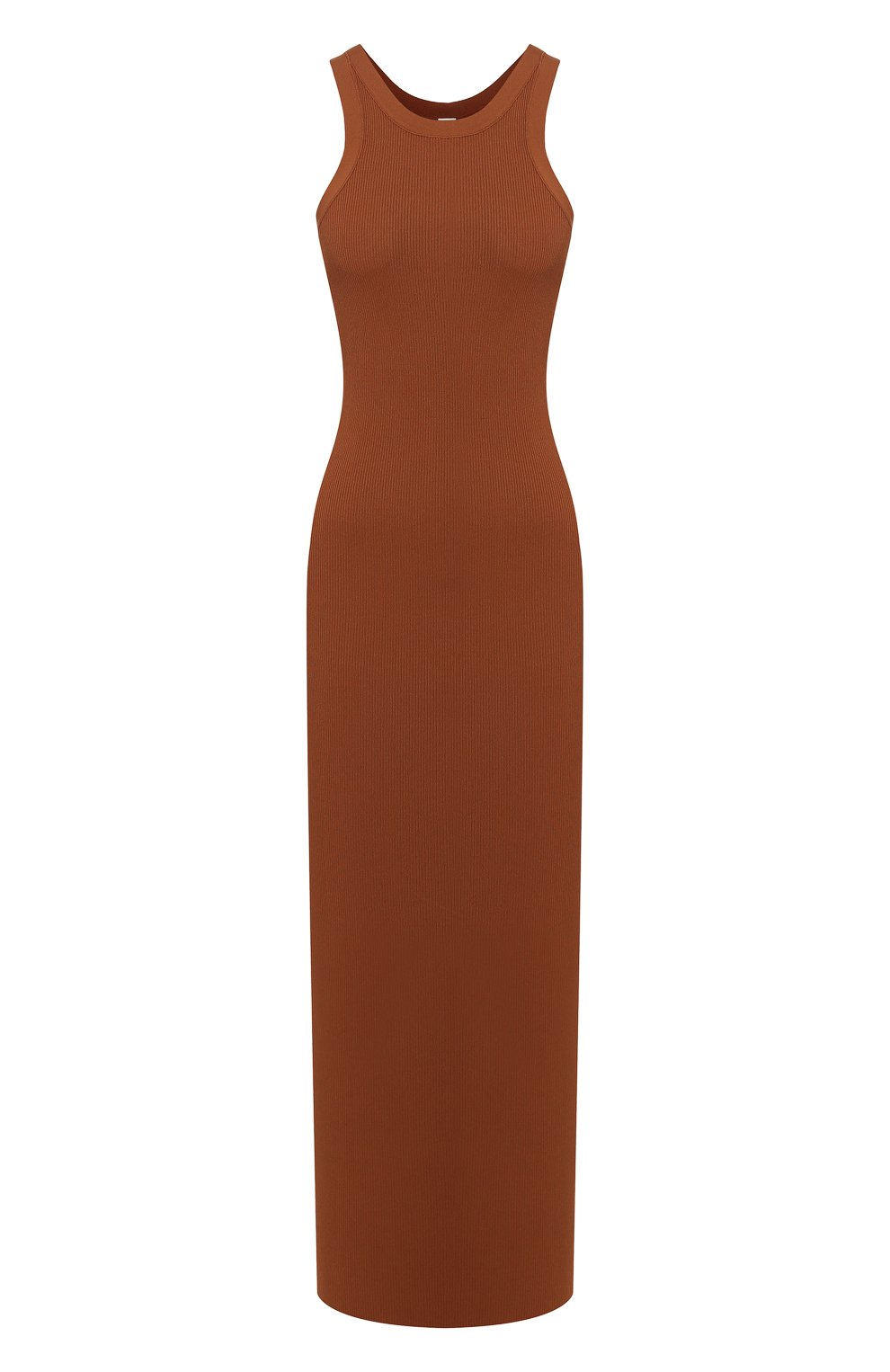 Платье из вискозы TOTEME коричневого цвета по цене 28950 руб., арт. ESPERA TANK DRESS 202-621-755, фото 1 Платье из вискозы TOTEME, арт. ESPERA TANK DRESS 202-621-755, фото 1