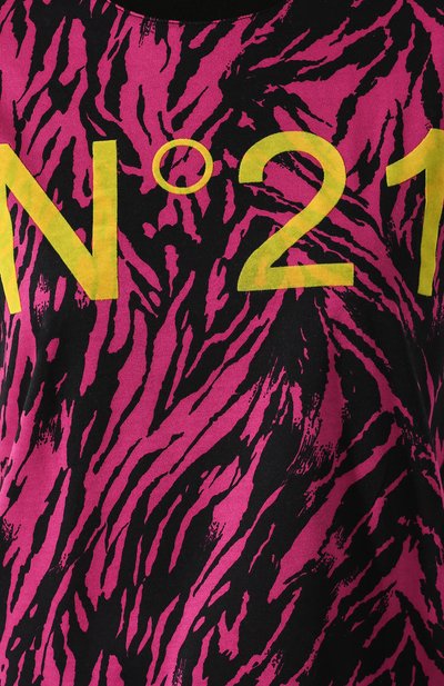 Хлопковая футболка N21 фуксия цвета по цене 29100 руб., арт. 19I N2P0/F012/4207, фото 5 Хлопковая футболка N21, арт. 19I N2P0/F012/4207, фото 5