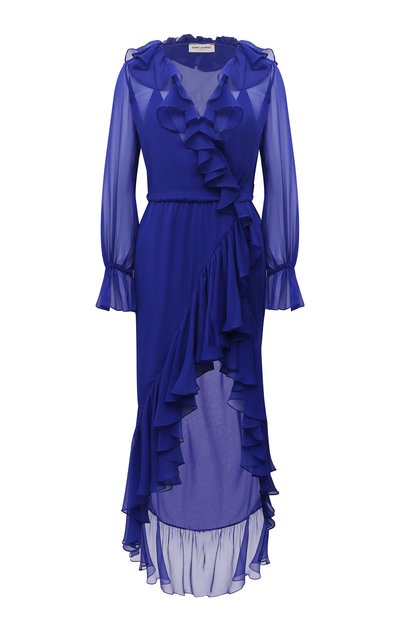 Женское шелковое платье SAINT LAURENT, арт. 633941/Y115W