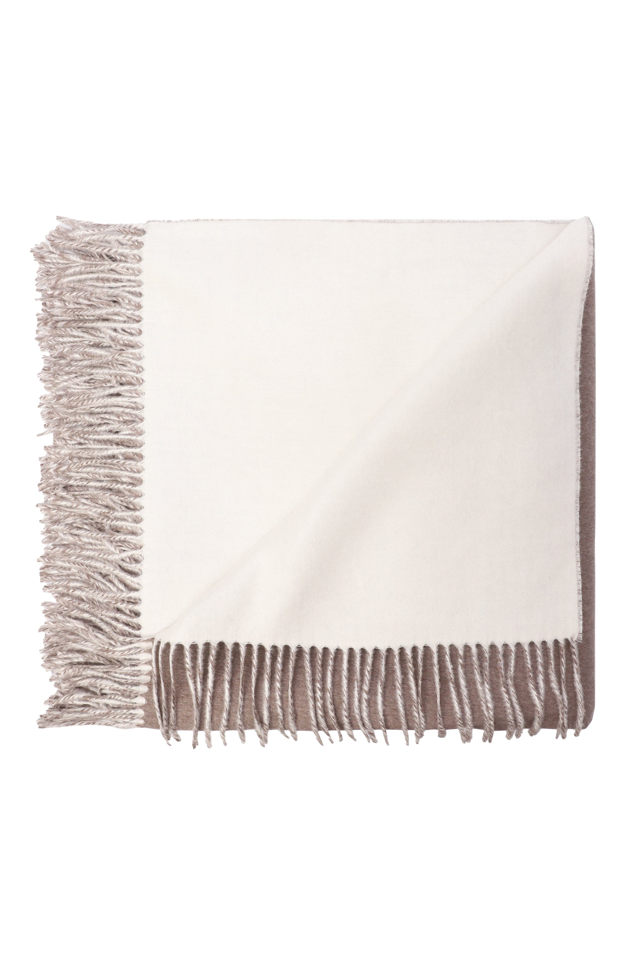 Шелковый плед BRUNELLO CUCINELLI темно-бежевого цвета по цене 192500 руб., арт. MPAG90133L, фото 1 Шелковый плед BRUNELLO CUCINELLI, арт. MPAG90133L, фото 1