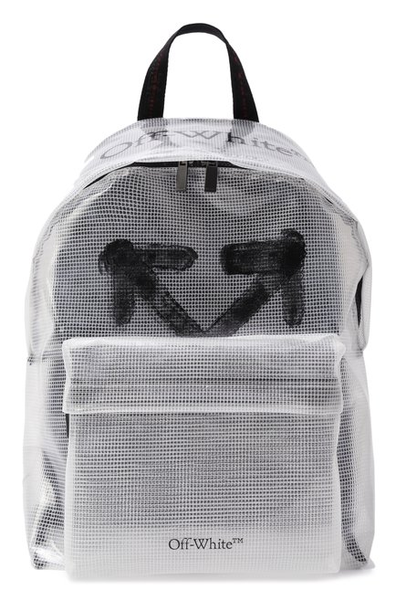 Мужской рюкзак heritage OFF-WHITE прозрачного цвета, арт. 0MNB124S25FAB001 | Фото 1 (Автоматизация состава: Проставлено; Размер: large; Материал: Экокожа; Автоматизация ТО: Проставлено; Ремень/цепочка: На ремешке)