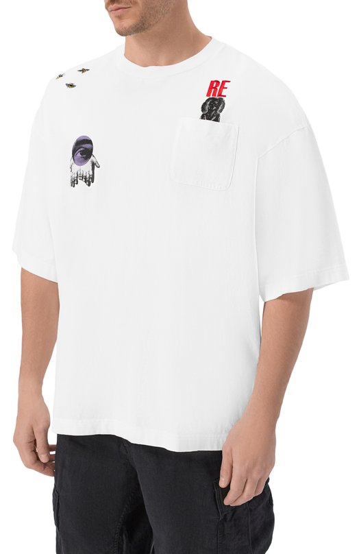 Хлопковая футболка Undercover UP1F4810 Белый  UP1F4810 Фото 3