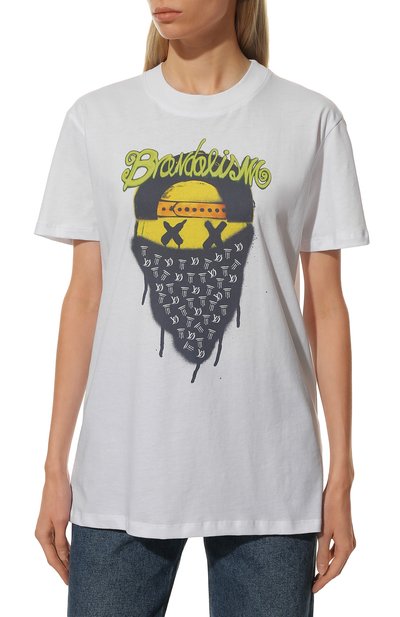 Хлопковая футболка DIEGO VENTURINO, арт. FW22-DV TS SMILEY_WMN, фото 3