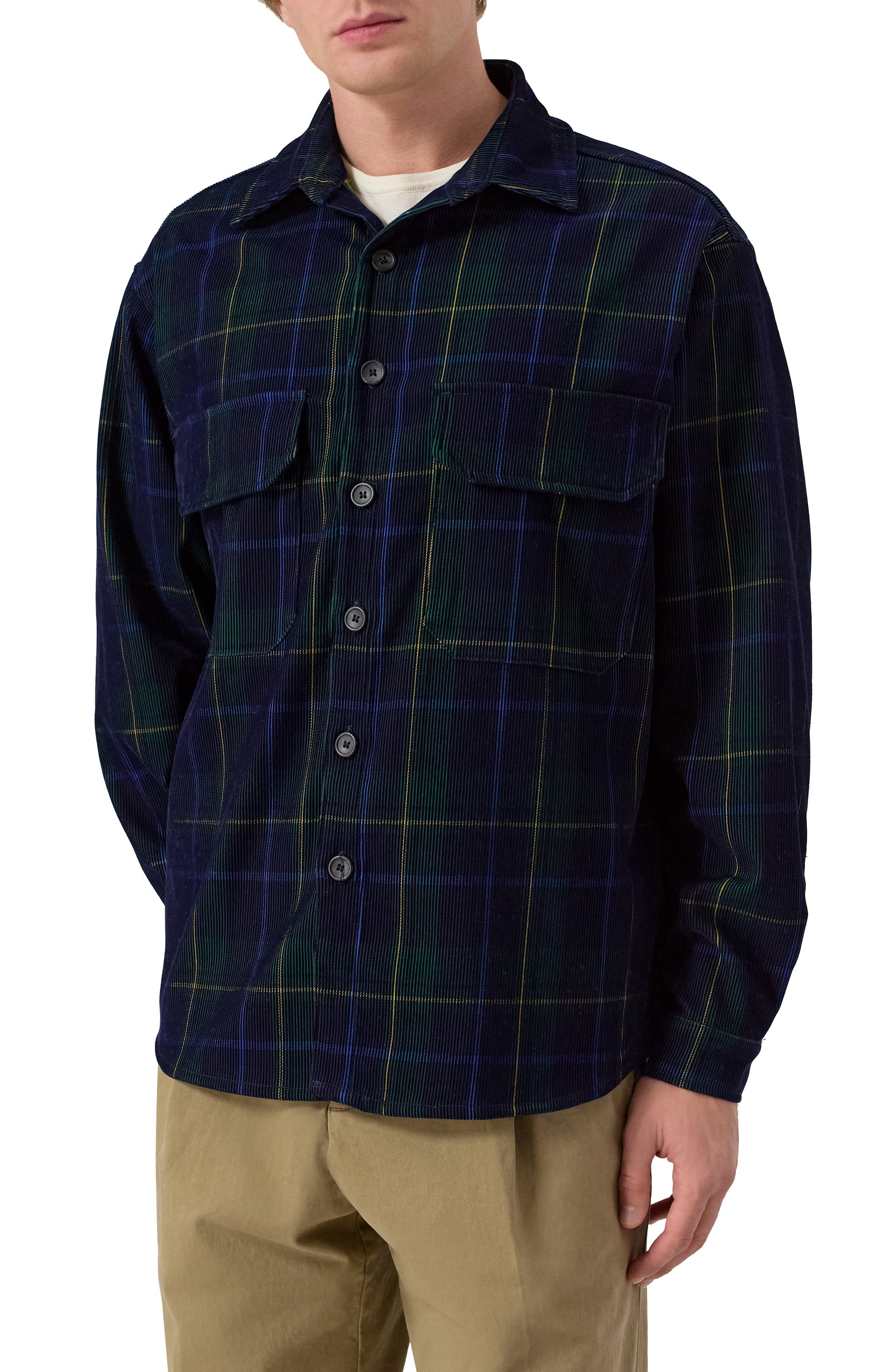 Рубашка WHITE SAND темно-синего цвета по цене 38950 руб., арт. 25WSU20/329, фото 3 Рубашка WHITE SAND, арт. 25WSU20/329, фото 3