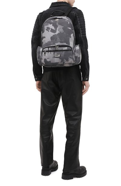 Текстильный рюкзак DOLCE & GABBANA серого цвета по цене 162000 руб., арт. BM1961/A0282, фото 2 Текстильный рюкзак DOLCE & GABBANA, арт. BM1961/A0282, фото 2