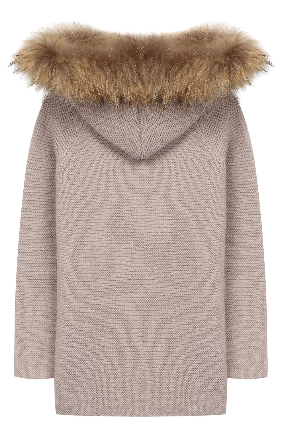Шерстяное худи с меховой отделкой на капюшоне CASILDA Y JIMENA, арт. 735496022, фото 2