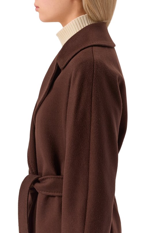 Шерстяное пальто Weekend Max Mara C0RTE Коричневый  C0RTE Фото 5