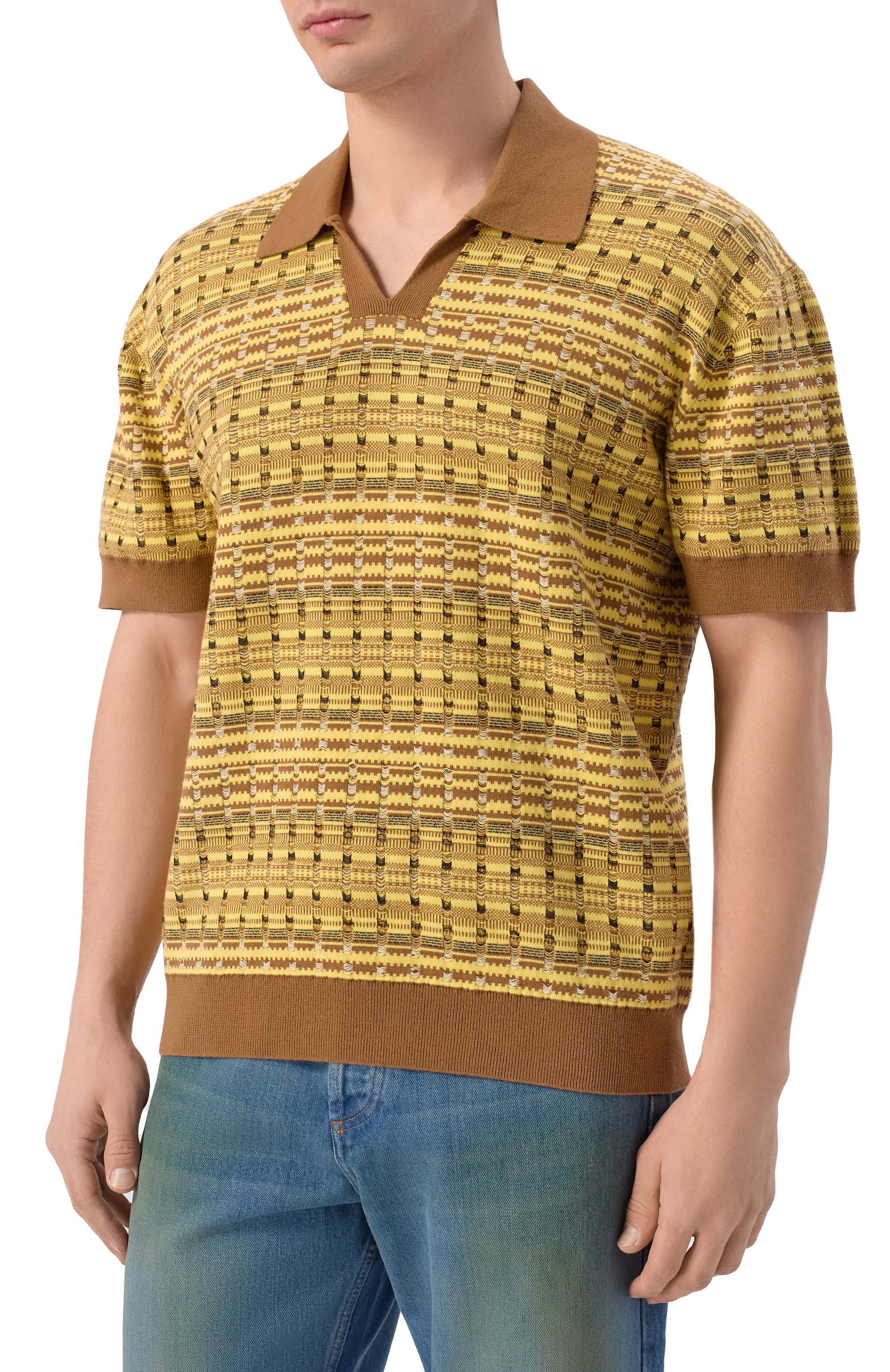 Хлопковое поло DROLE DE MONSIEUR, арт. K-P0207-C0209-YL, фото 3