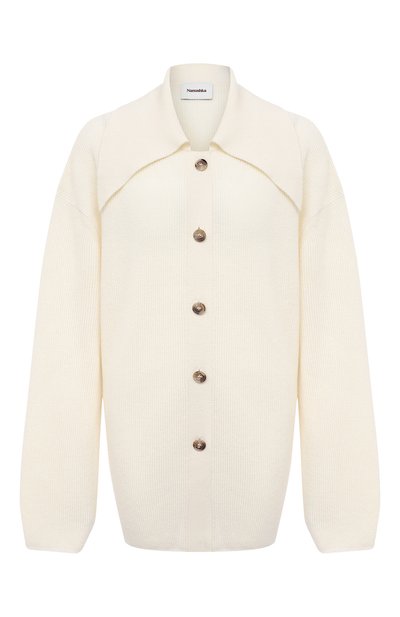 Женский кардиган NANUSHKA, арт. DARLA_CREME_SUSTAINABLE CASHMERE KNIT