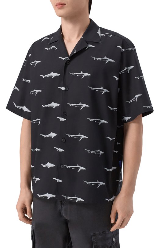 Хлопковая рубашка HUGO Blue 50555413 Чёрный  50555413 Фото 3