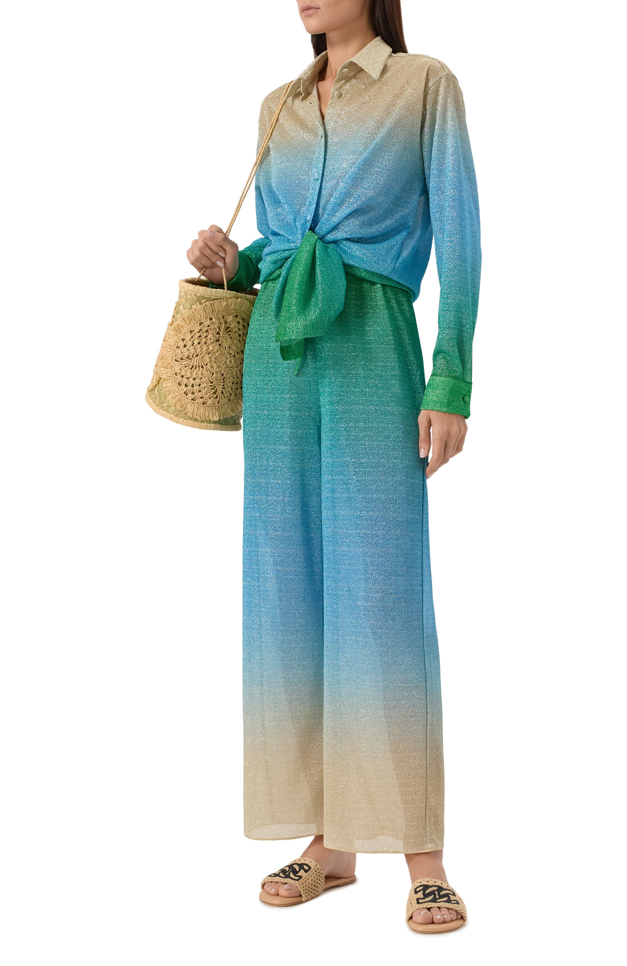 Текстильные шлепанцы positano CASADEI, арт. 1M493J0101/T0517, фото 2