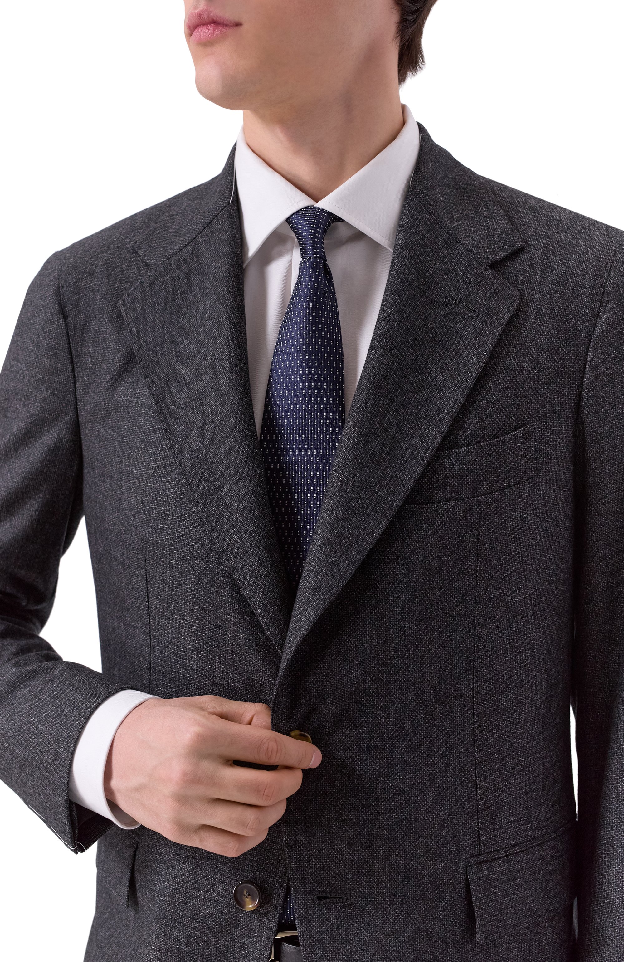 Шерстяной костюм ANDREA CAMPAGNA темно-серого цвета по цене 248500 руб., арт. VATICAN0/T25255-28/3_SET, фото 6 Шерстяной костюм ANDREA CAMPAGNA, арт. VATICAN0/T25255-28/3_SET, фото 6