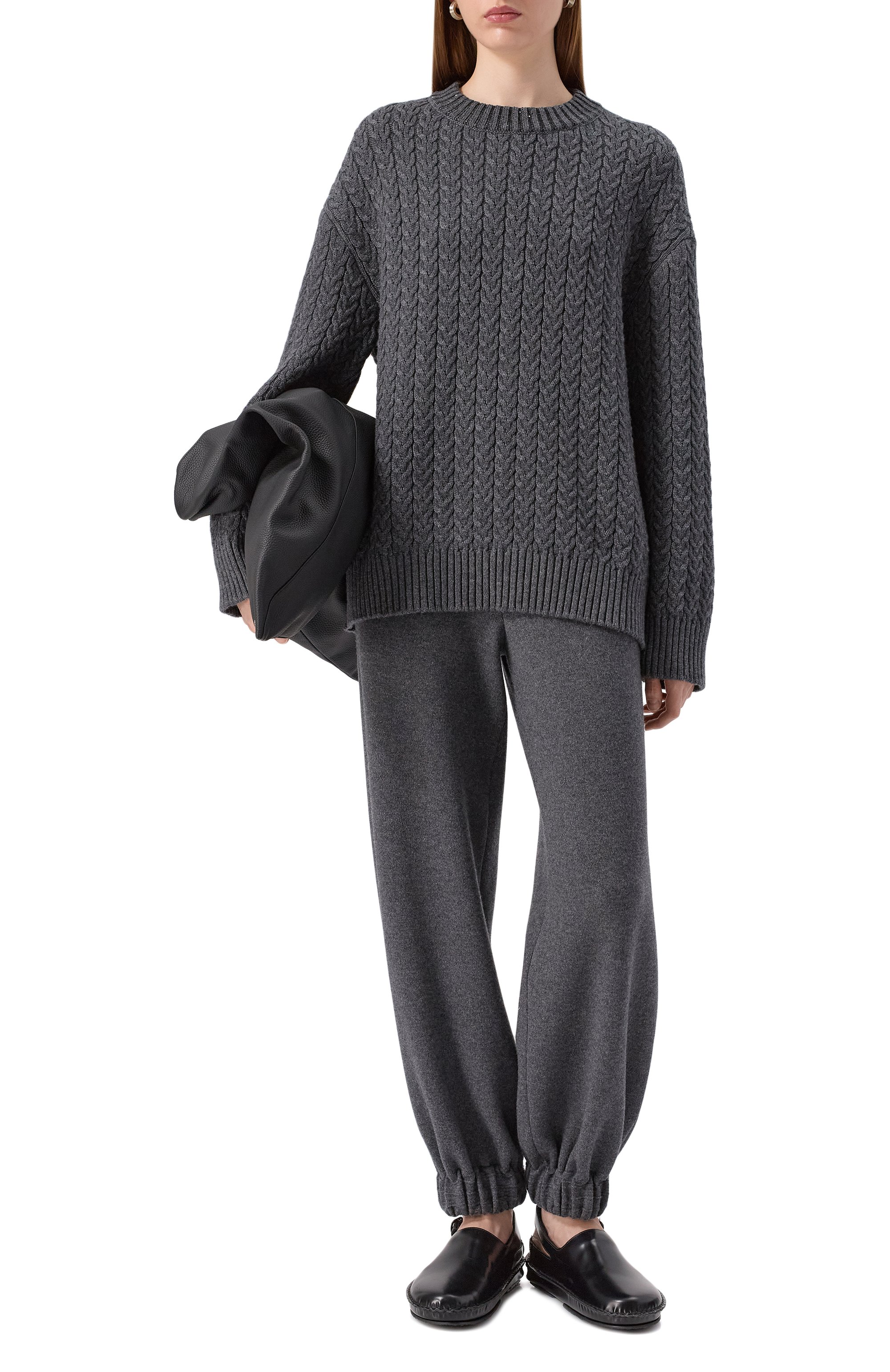 Свитер из шерсти и кашемира FREEAGE темно-серого цвета по цене 59400 руб., арт. W26.JM145.2030.991, фото 2 Свитер из шерсти и кашемира FREEAGE, арт. W26.JM145.2030.991, фото 2