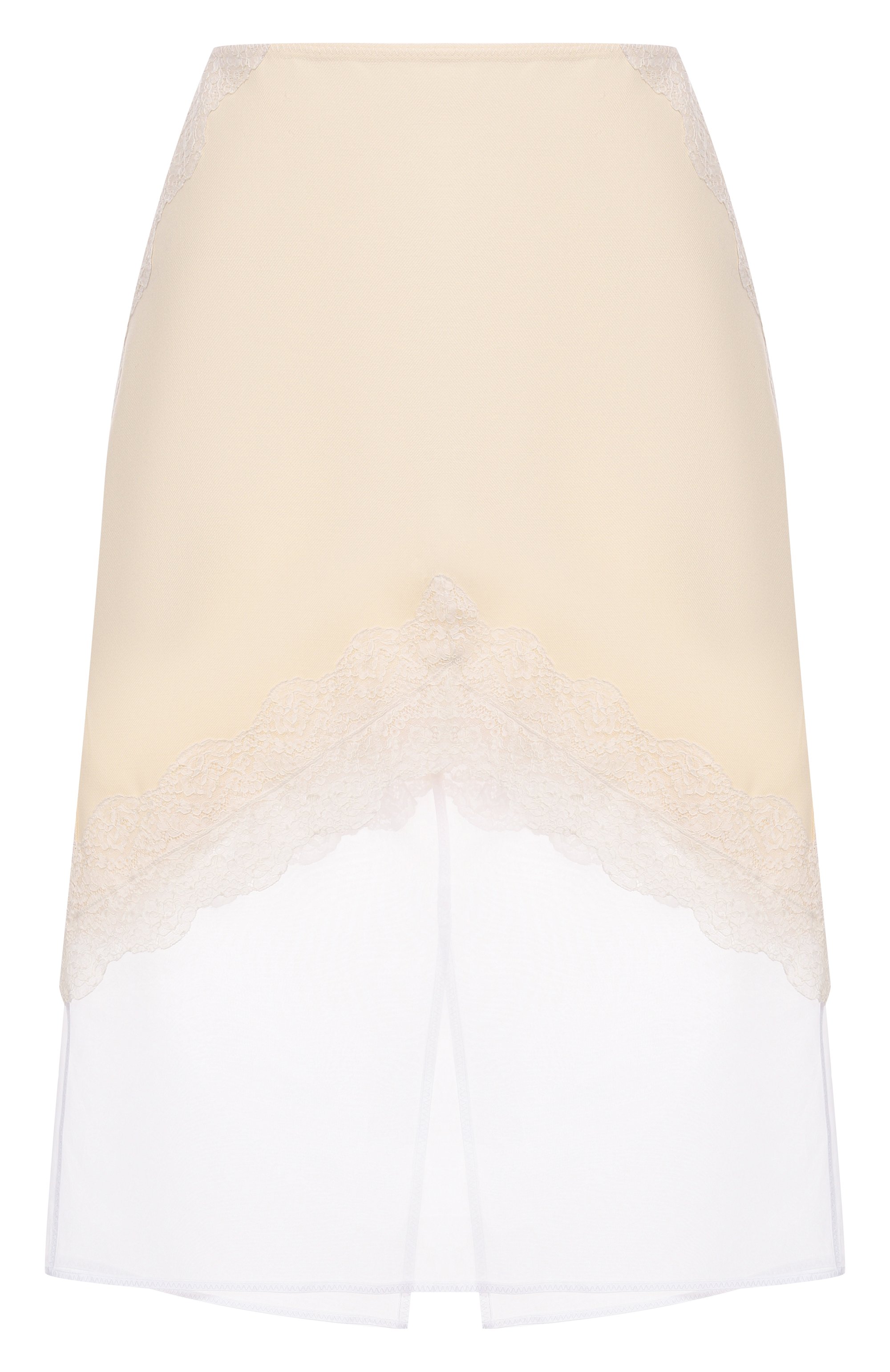 Шерстяная юбка JIL SANDER кремового цвета по цене 241500 руб., арт. J03MA0257/J40291, фото 1 Шерстяная юбка JIL SANDER, арт. J03MA0257/J40291, фото 1