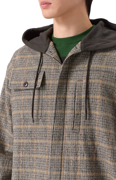 Рубашка из хлопка и шерсти UNDERCOVER, арт. UP2E4407-1, фото 5