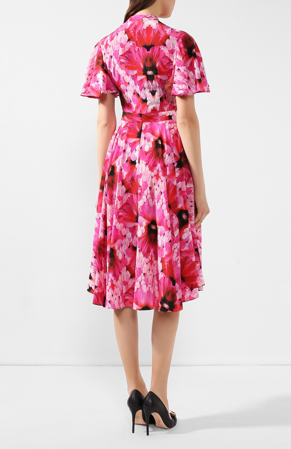 Шелковое платье ALEXANDER MCQUEEN, арт. 611120/QCABE, фото 4
