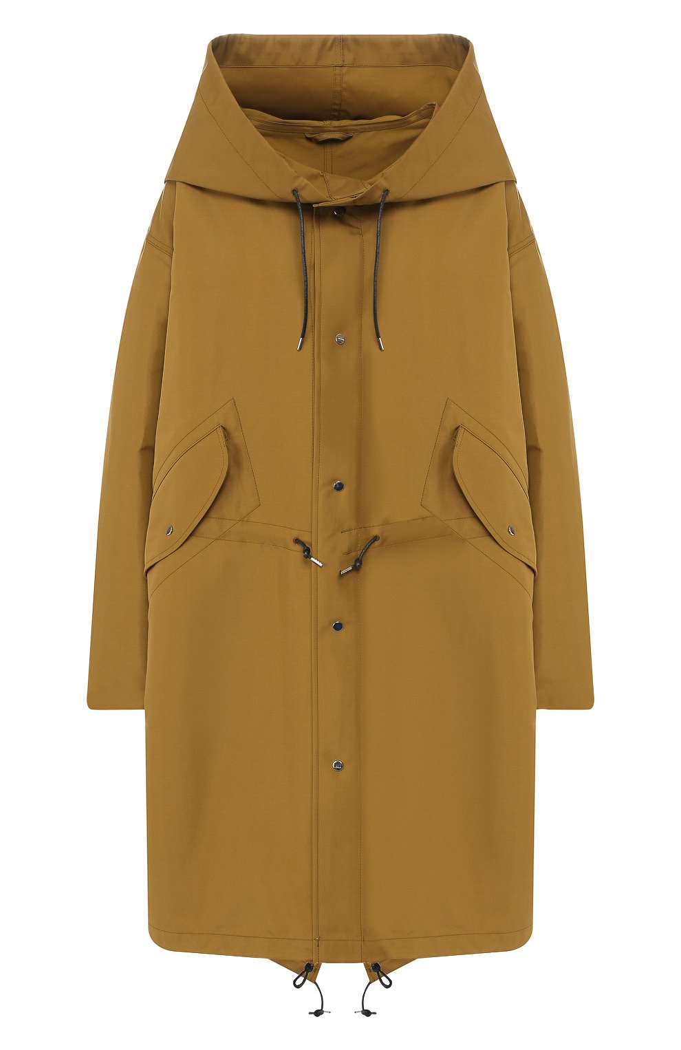Плащ с капюшоном GOLDEN GOOSE DELUXE BRAND хаки цвета по цене 124000 руб., арт. G34WP095.A1, фото 1 Плащ с капюшоном GOLDEN GOOSE DELUXE BRAND, арт. G34WP095.A1, фото 1