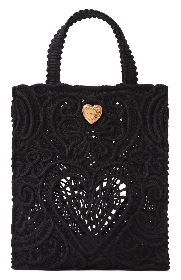 Женская сумка beatrice DOLCE & GABBANA черного цвета, арт. BB6926/AW717 | Фото 1 (Размер: small; Материал: Текстиль)