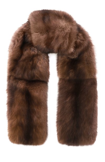 Женский меховой шарф из соболя MVST, арт. MSC-01 TORTORA