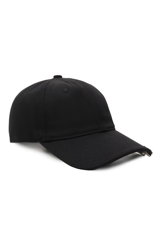 Хлопковая бейсболка VETEMENTS UH76CA550B/1052 C0TT0N TWILL Чёрный UH76CA550B/1052 C0TT0N TWILL