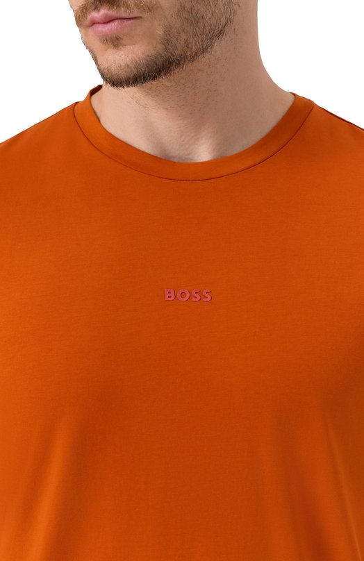 Хлопковая футболка BOSS Orange 50473278 Оранжевый  50473278 Фото 5