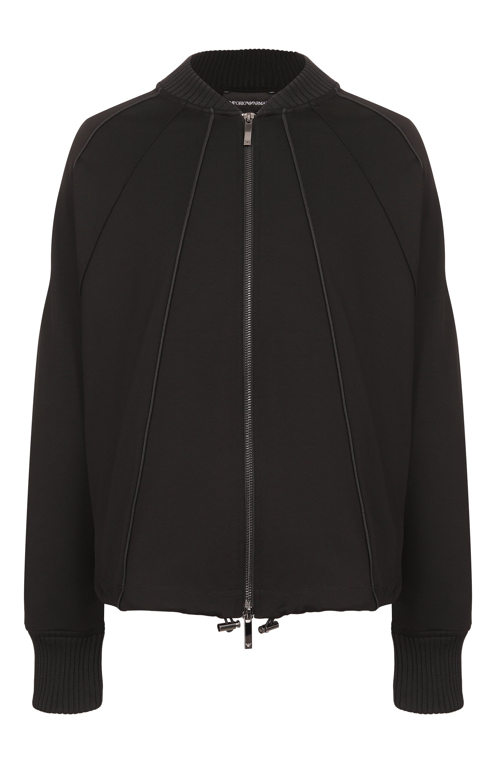 Толстовка из вискозы EMPORIO ARMANI черного цвета по цене 63950 руб., арт. EW004150/AF24325, фото 1 Толстовка из вискозы EMPORIO ARMANI, арт. EW004150/AF24325, фото 1