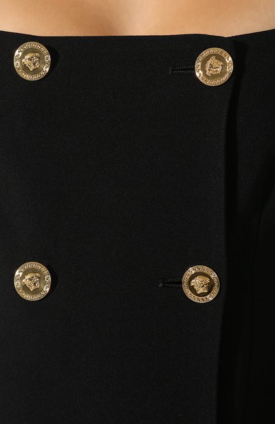 Двубортный жакет VERSACE черного цвета по цене 241000 руб., арт. A86303/A212457, фото 5 Двубортный жакет VERSACE, арт. A86303/A212457, фото 5