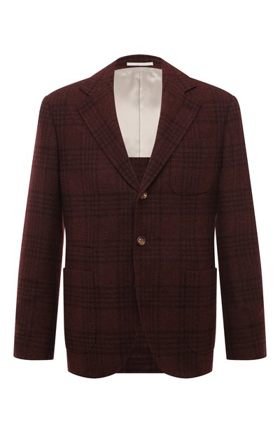 Мужской пиджак из шерсти и шелка BRUNELLO CUCINELLI, арт. MY4377BND