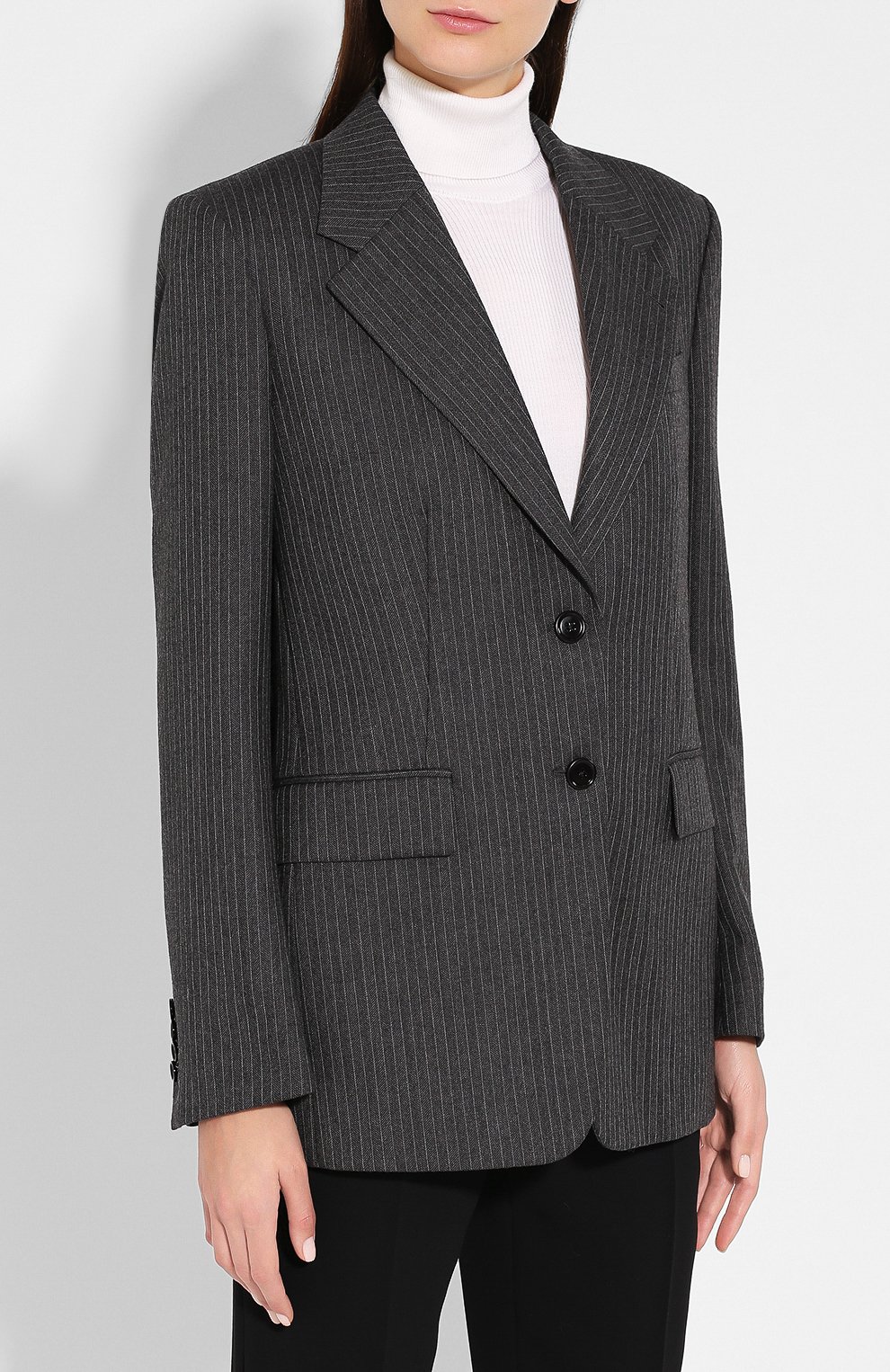 Шерстяной жакет DRIES VAN NOTEN серого цвета по цене 78850 руб., арт. 192-10404-8182, фото 3 Шерстяной жакет DRIES VAN NOTEN, арт. 192-10404-8182, фото 3