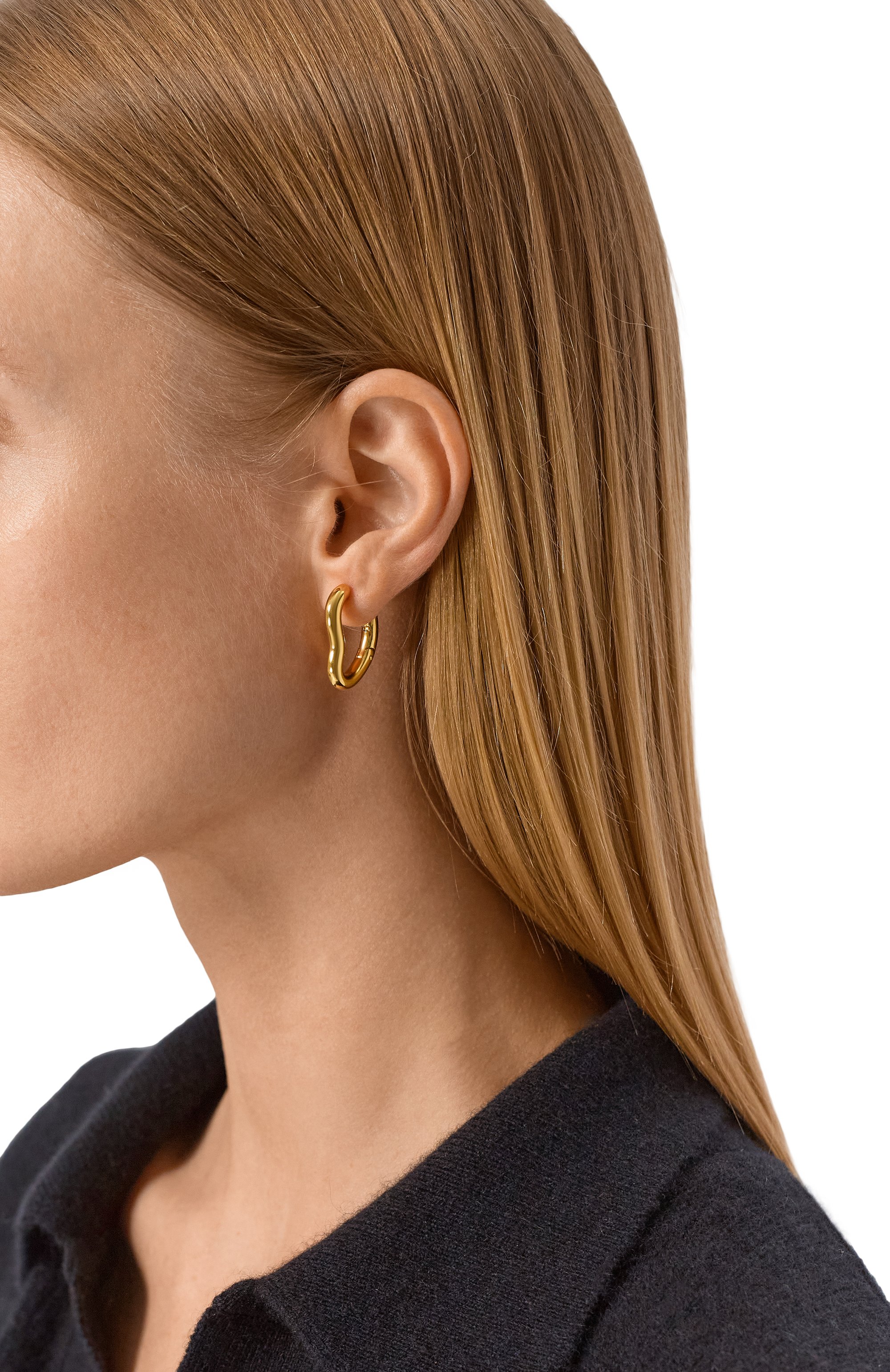 Асимметричная моносерьга MOONKA, арт. trn-mkon1-y, фото 2