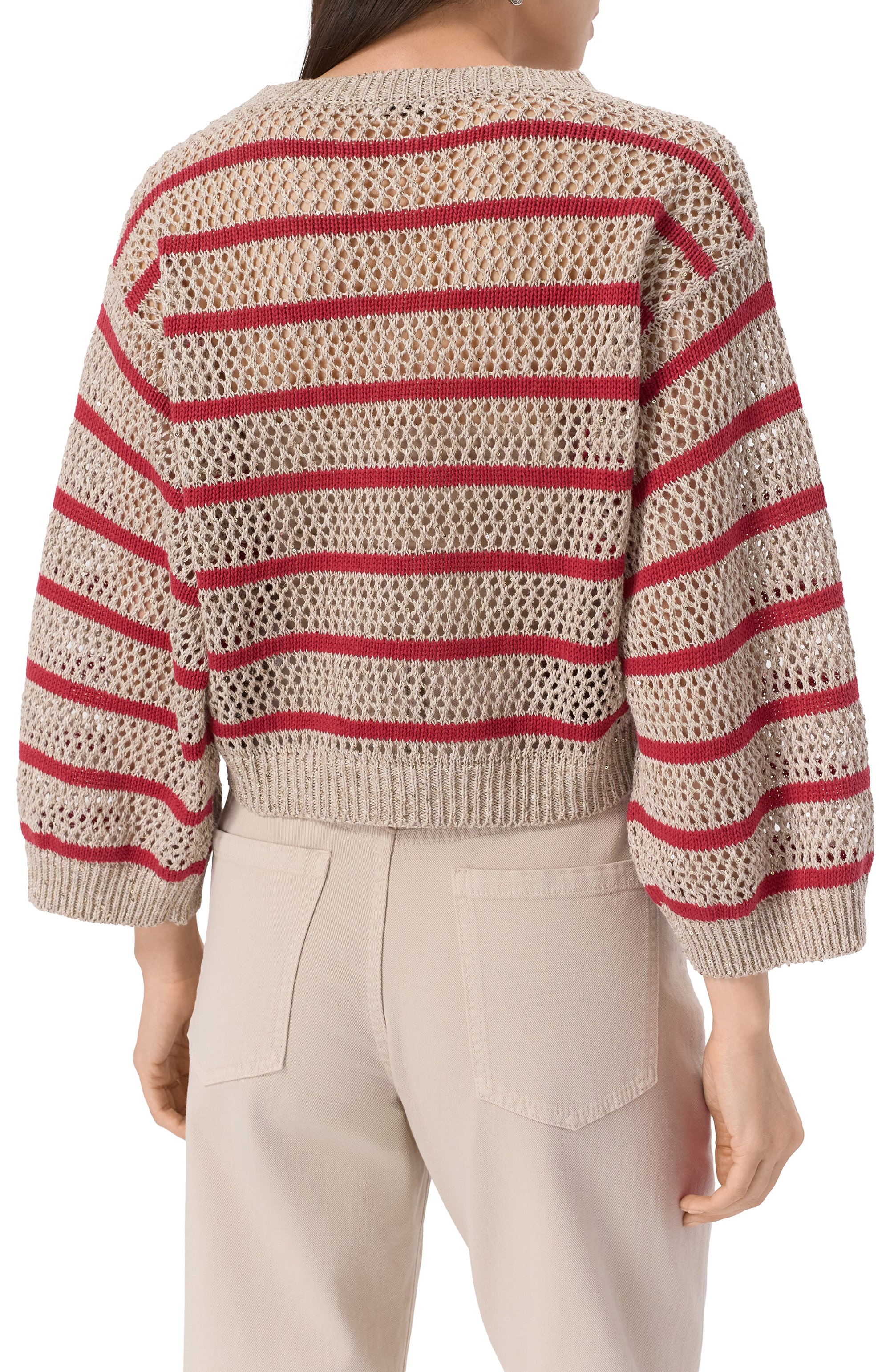 Льняной свитер BRUNELLO CUCINELLI, арт. MC0558900, фото 4