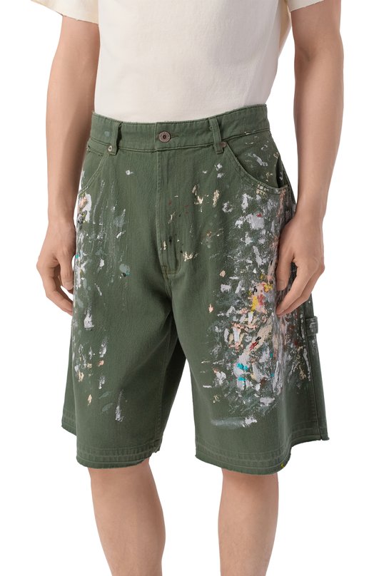 Хлопковые шорты Gallery Dept. BTM031T/C0TT0N Хаки  BTM031T/C0TT0N Фото 3